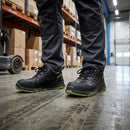 S3S Composite Toe Safety Trainer, Slip Resistant - Black/Lime Green