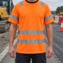 Class 2 High-Visibility Crew Neck T-Shirt - Hi-Vis Orange