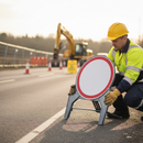 Rosy Brown High-Performance 60mph 750mm Q-Sign for Traffic Management