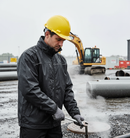 Dark Slate Gray Premium Waterproof Work Bomber Jacket with Fixed Hood