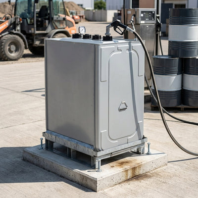 750L Diesel Storage Tank with Galvanised Steel Bund & Forklift Pallet