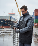 Light Gray High-Performance PVC Coated Parka Jackets for Outdoor Use