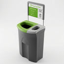 Twin Compartment Recycling Bin 110 Litre with Colour-Coded Lids (view 2)
