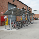 Dark Gray Premium Bike Shelter Extension Bays with Galvanised Roof