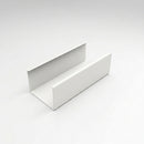 Aluminium Box Gutter Length 135×100mm 3m Marine Grade — RAL 9016