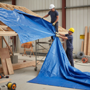 Dark Gray Heavy Duty All Weather Tarpaulins - Blue for Outdoor Use
