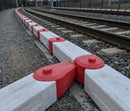 Low-level track barrier 1350mm interlocking polyethylene pack of 18
