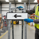 Dark Gray Quick-Fit Supplementary Plate Diagram 573 - Arrow Left/Right Sign Face