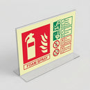 Glow in the Dark Foam Extinguisher Sign – 105 × 155mm PVC (view 2)