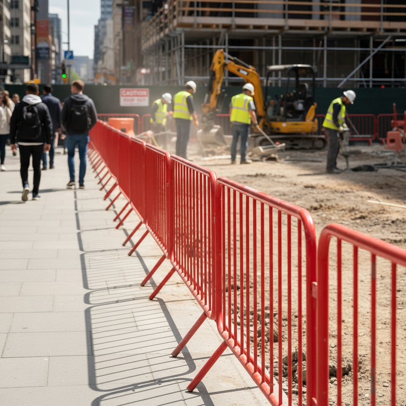 Gray Heavy Duty 2.3m Metal Pedestrian Barrier for Crowd Control