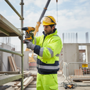Light Gray Premium Two-Tone Hi-Vis Bomber Jacket - Yellow/Navy