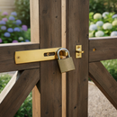 Dark Slate Gray Premium Polished Brass Hasp and Staple Lock 75mm - Elegant Design with Installation Kit for Easy Setup