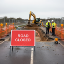 Dim Gray Heavy Duty Road Closed Metal Sign 1050 x 750mm - Chapter 8 Compliant