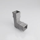 72x72mm Traditional Square Aluminium Downpipe Branches — RAL 7036 / 92.5 Degrees