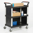 3 Shelf Plastic Trolley 150kg Capacity 280mm Spacing (view 2)