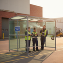 Dim Gray Professional Smoking Shelter with Clear PETG Cladding - Multiple Sizes