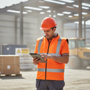 Rosy Brown Premium Reversible Hi-Visibility Interactive Bodywarmer - Orange/Grey