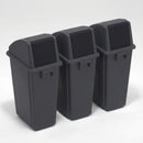Recycling Bins Set of 3 with Colour-Coded Stickers (view 2)