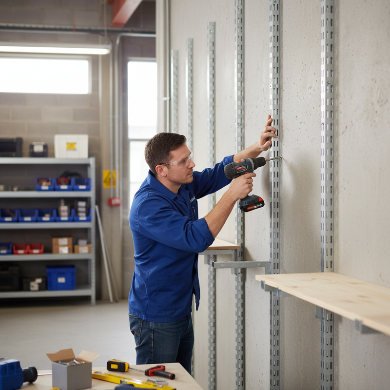 Dark Gray High-Performance Twin Slot Uprights for Versatile Shelving Solutions