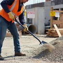 Dark Gray Heavy Duty Steel General Service Shovel for Digging and Shoveling
