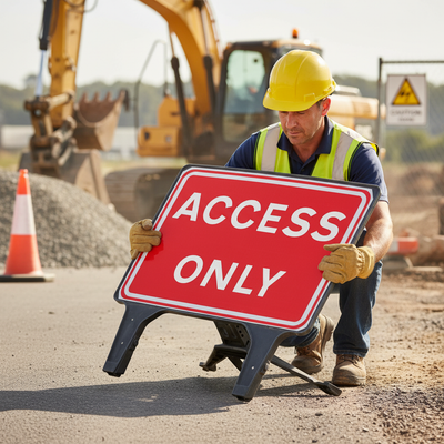 Heavy Duty Access Sign 1050x750mm with Robust Design