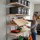 Rosy Brown Premium Twin Slot Bracket - Adjustable Chrome Shelf Support