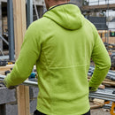 Full-Zip Thermal Midlayer Hoodie with Softshell Panels - Lime