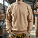 Cotton Crew Neck Work Sweatshirt - Light Nougat