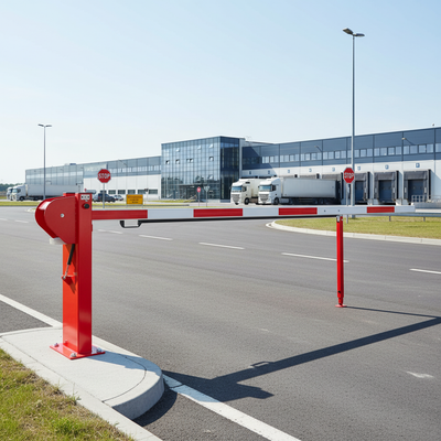 High-Performance Boom Barrier with Gas Cylinder System for Access Control