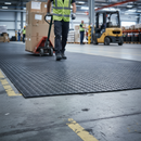 Slate Gray Premium Penny Dot Studded Anti-Slip Rubber Matting - 4.5mm Thickness