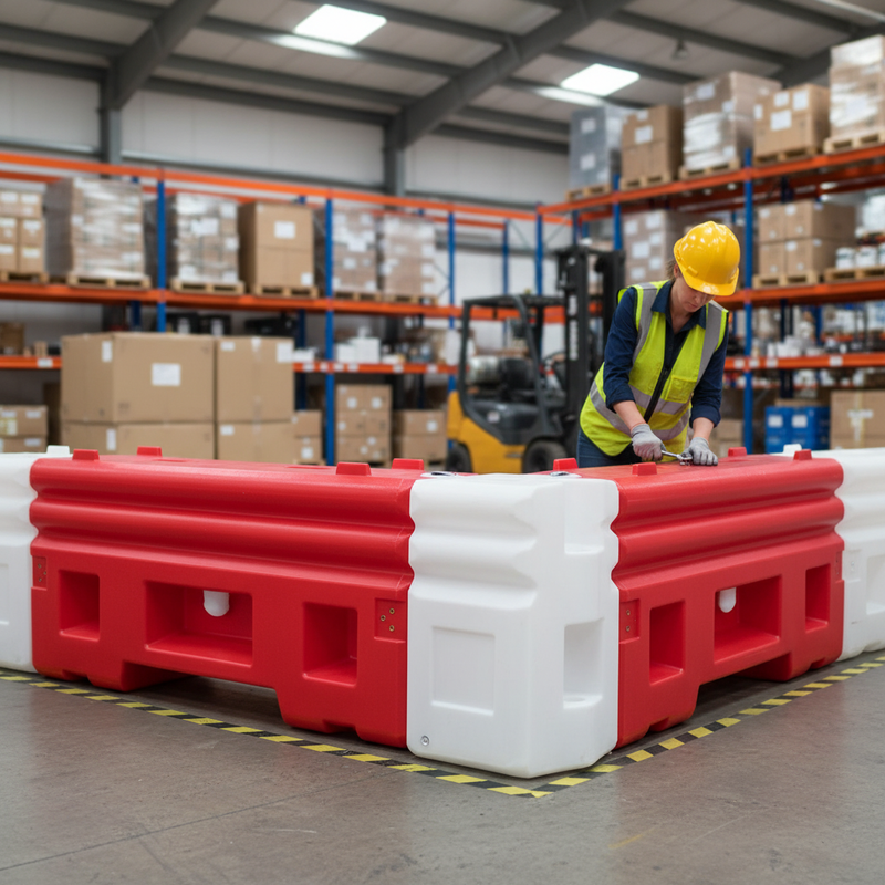 Dim Gray Premium Safety Barrier Angle Piece with Hinge Pin for Stability