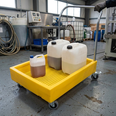 4-Wheeled Bunded Trolley with Handle – 100 Litre Capacity
