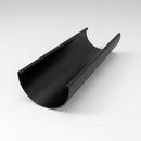 Half Round Gutter Sample – Aluminium — Textured Black