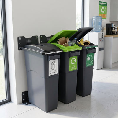 3-Compartment 70L Recycling Station Set