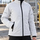 Women's Insulated Work Jacket with Fleece Collar - White/Black (view 2)