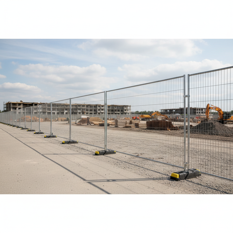 Gray 40 x Heavy Duty Anti-Climb Temporary Fencing Panels for Security