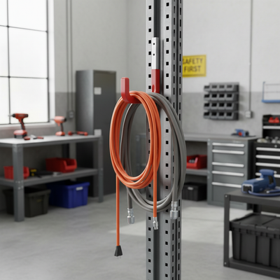 Heavy Duty Aluminium Hook 115 x 140mm with Red Rubberized Grip