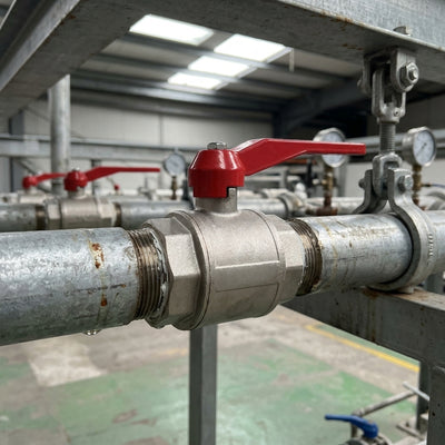 1 1/4" BSP Female Plated Brass Lever Ball Valve, 82mm