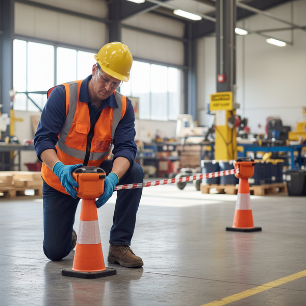 Professional Retractable Barrier Unit - 9 Metre Tape - High Visibility
