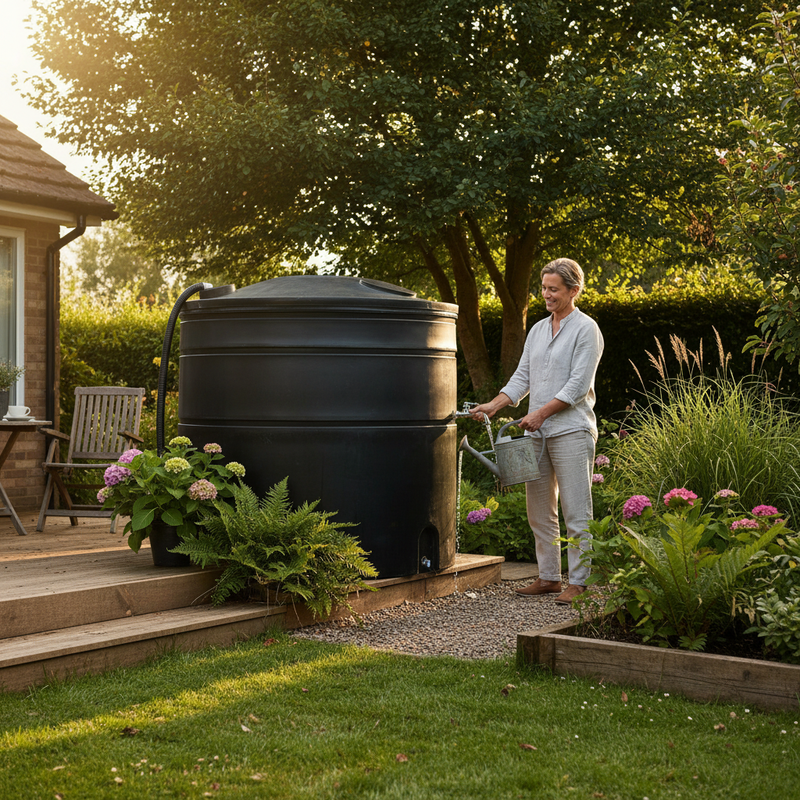 Dark Olive Green 7000 Litres Heavy Duty Cylindrical Potable Storage Tank