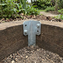 Galvanised Sleeper Pin Corner Bracket 440mm x 2mm