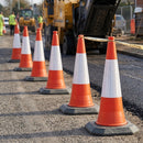 50cm Two-Part Traffic Cone with Reflective Sleeve, Sand-Weighted (Pack of 5)