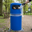 90 Litre hooded top litter bin, polyethylene with pest guard
