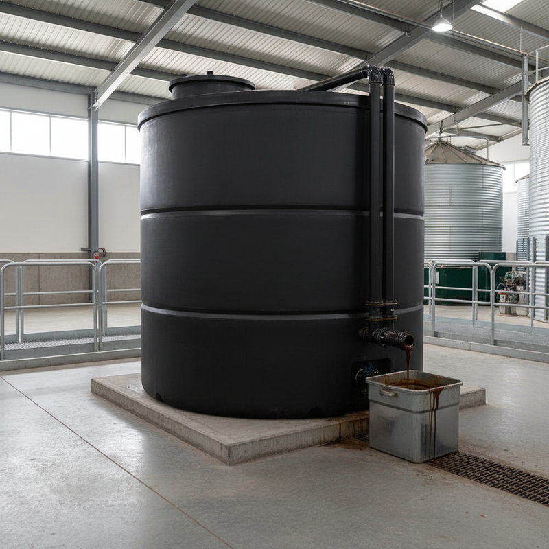 Dark Slate Gray Premium Tall Heavy Duty 10,000 Litre Molasses Tank