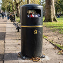 90 Litre Hooded Recycled Polyethylene Litter Bin