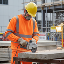 Rosy Brown High-Visibility Sweatshirt Jumper - Orange, Anti-Pill Fleece, Retro-Reflective Tape