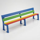 1500mm children's bench seat with steel frame and hardwood (view 2)