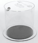 12 / 37 litre acrylic lockable recycling tube bin, clear (view 2)