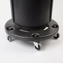 Round waste container dolly with swivel castors, 135 kg capacity