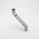 Flush Joint Adjustable Swanneck 63mm Downpipe Connector — RAL 7035